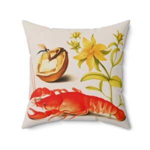 Georg Bocskay English Walnut & Crayfish. Square Pillow A4-19