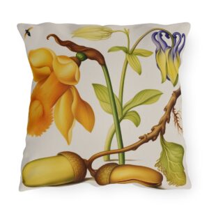 Georg Bocskay European Columbine. Outdoor Pillow A4-12