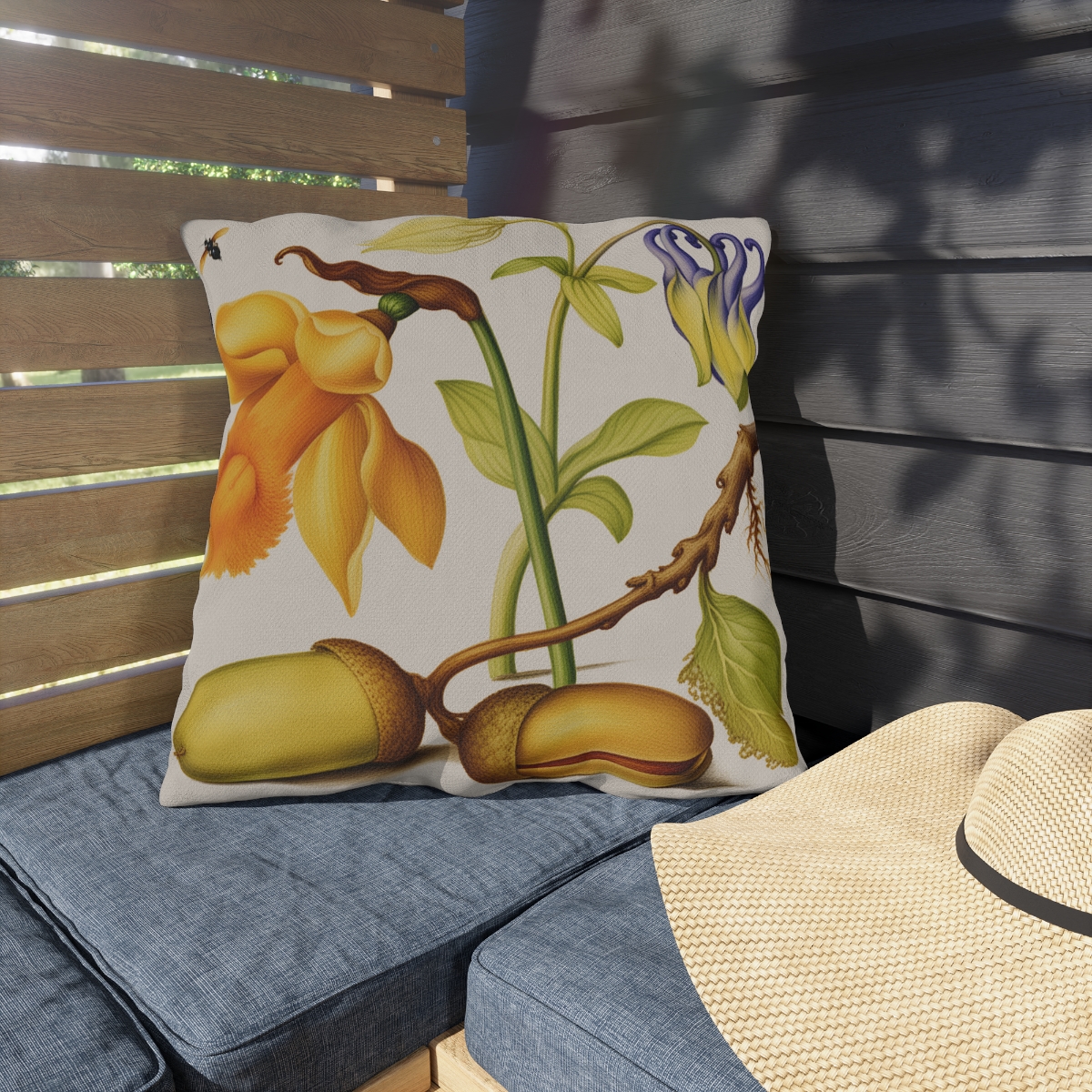 Georg Bocskay European Columbine. Outdoor Pillow A4-12 - Image 3