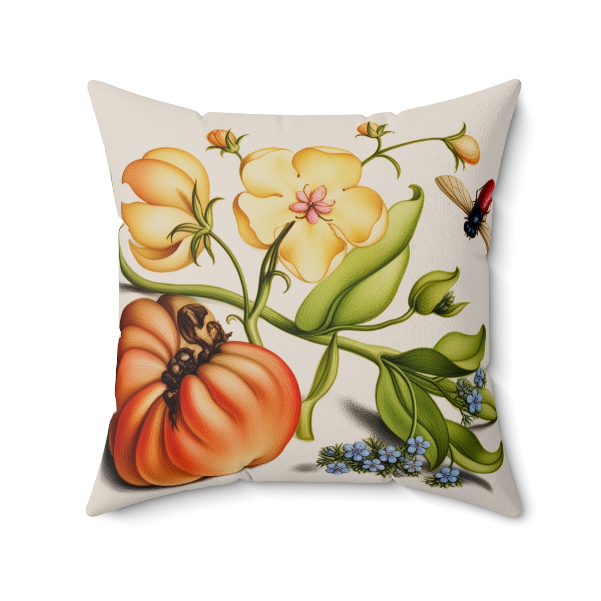 Georg Bocskay Forget-Me-Not & Tomato. Square Pillow A4-13 2 Georg Bocskay Forget-Me-Not & Tomato. Square Pillow A4-13 - Image 2