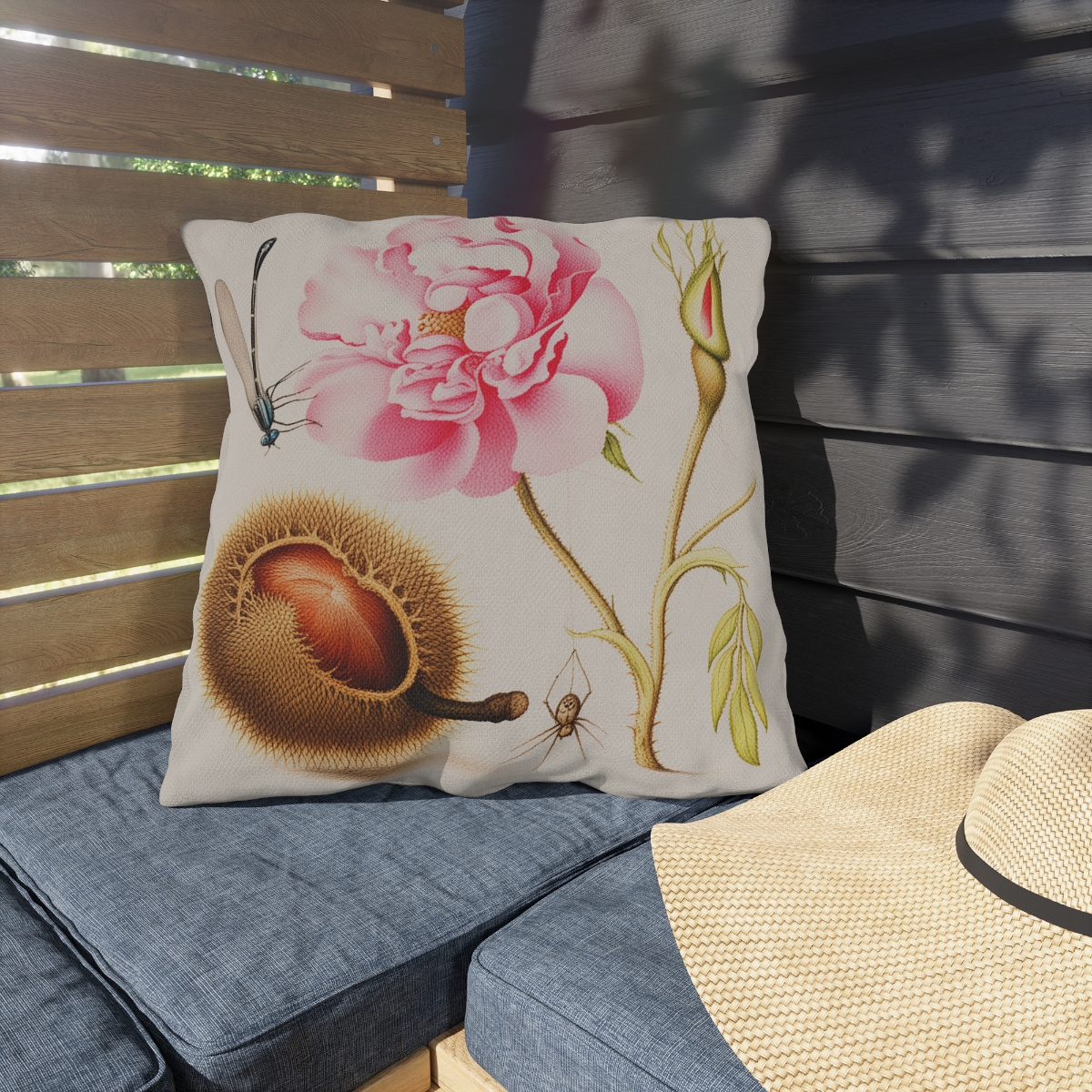 Georg Bocskay French Rose. Outdoor Pillow A4-3 - Image 3