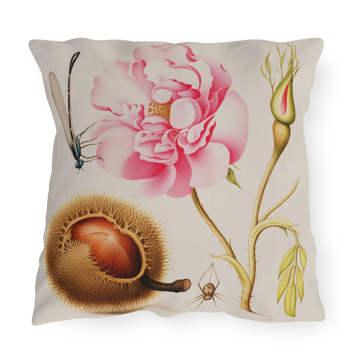 Georg Bocskay French Rose. Outdoor Pillow A4-3
