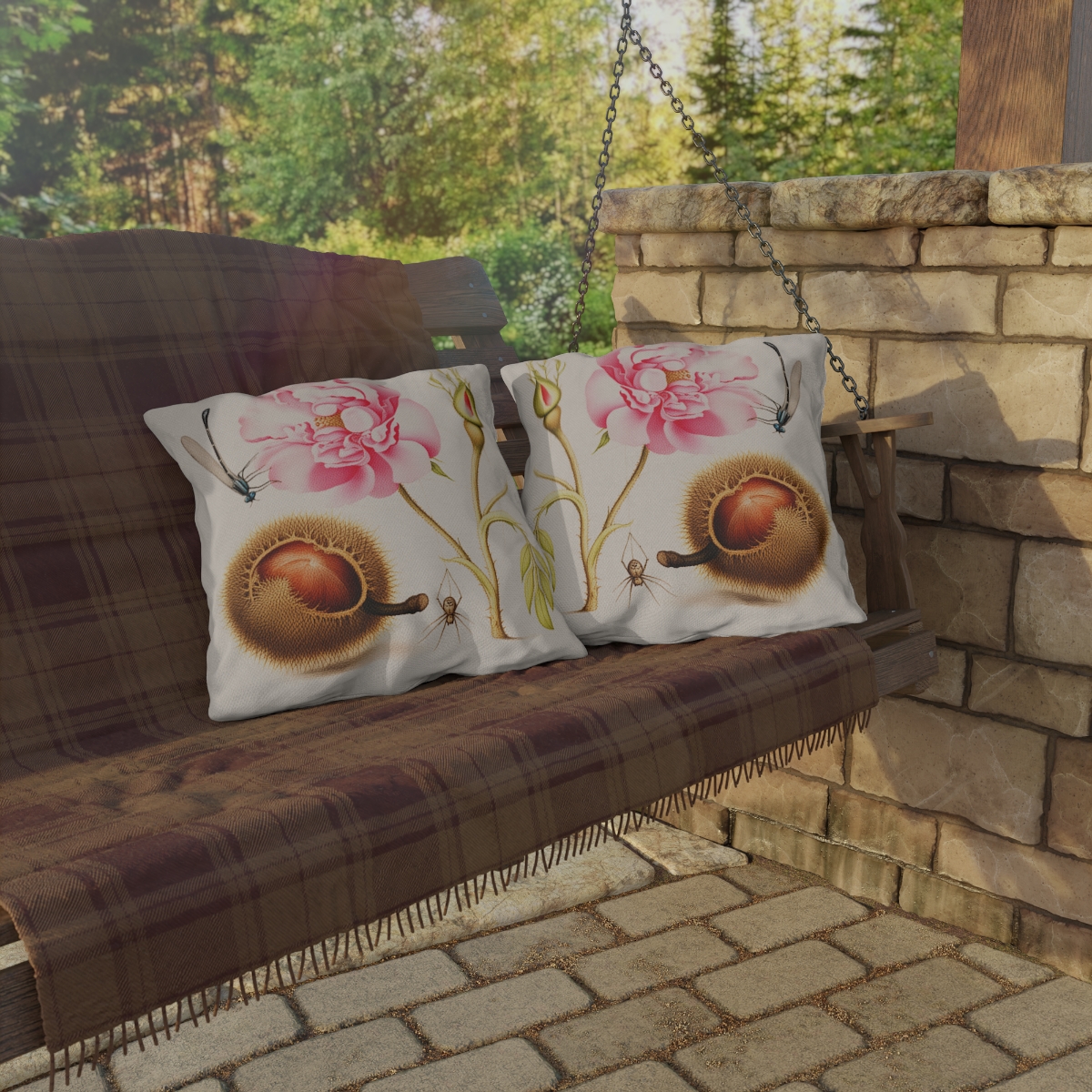 Georg Bocskay French Rose. Outdoor Pillow A4-3 - Image 4