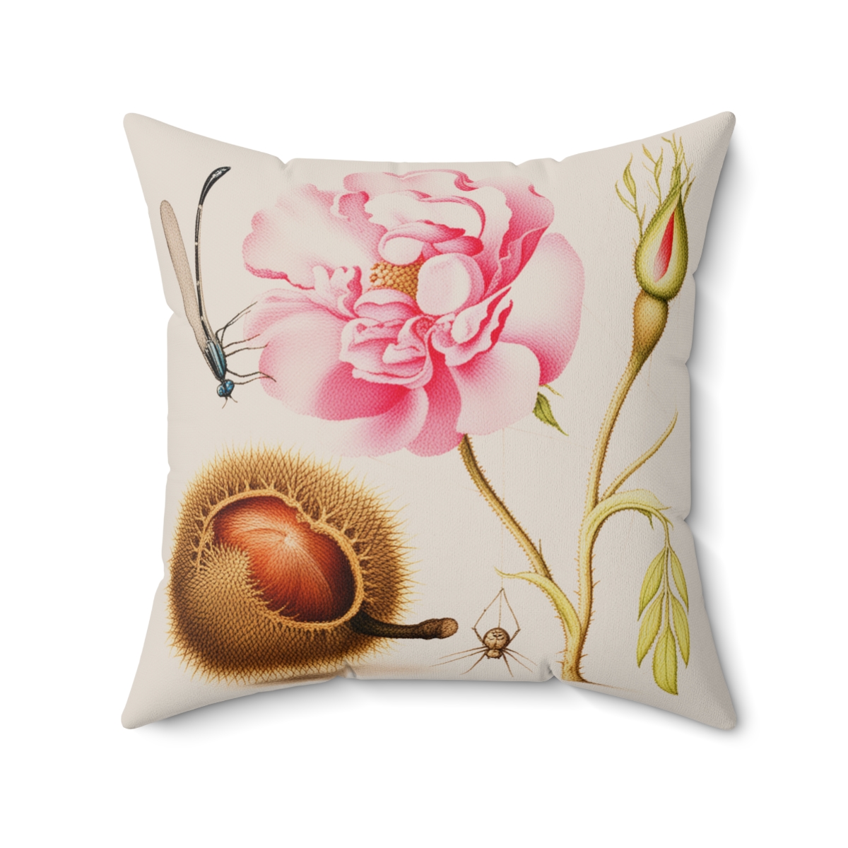 Georg Bocskay French Rose. Square Pillow A4-3