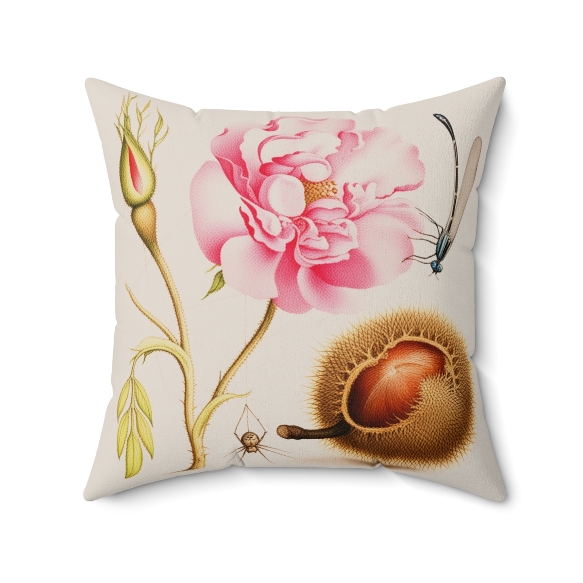 Georg Bocskay French Rose. Square Pillow A4-3 - Image 2