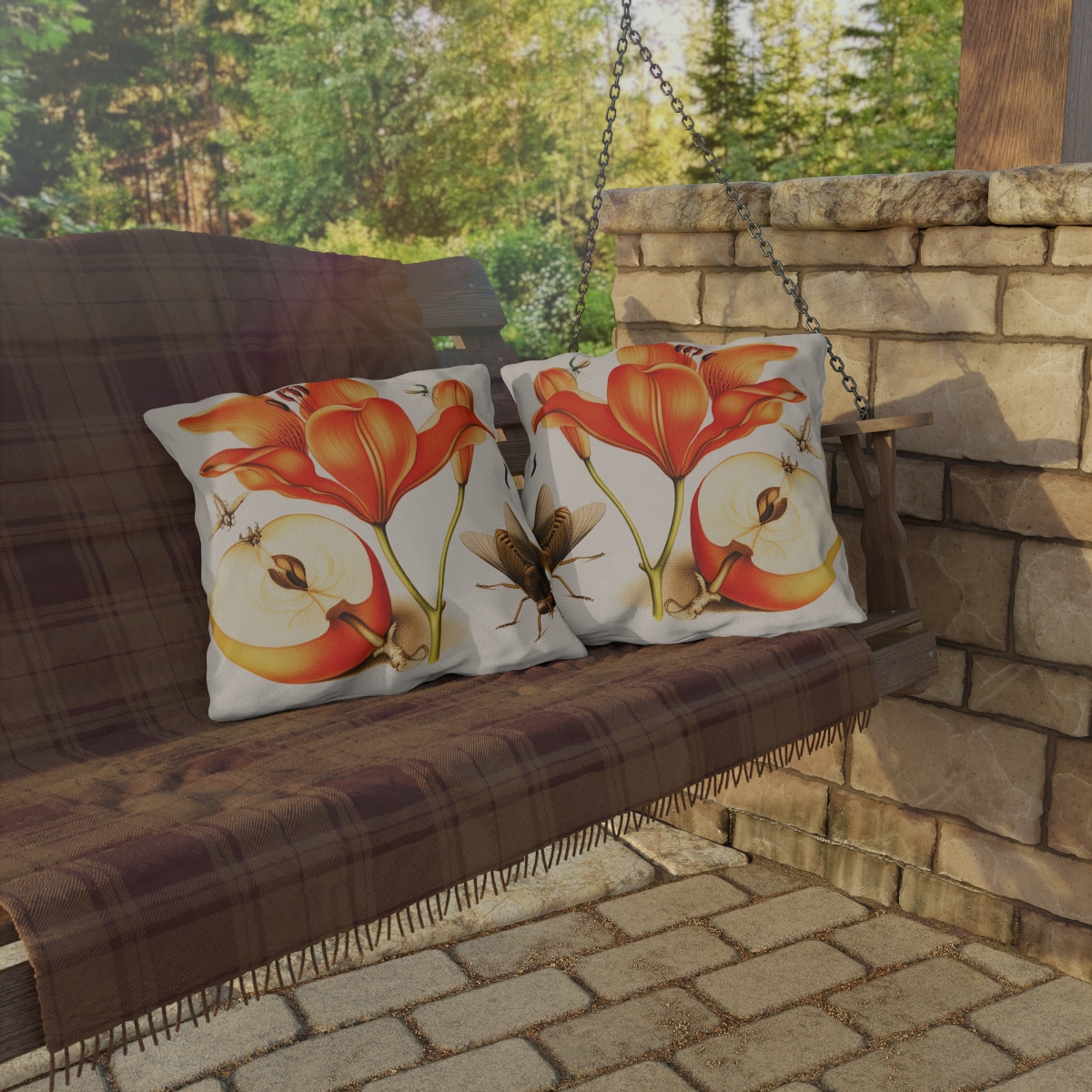 Georg Bocskay Orange Lily. Outdoor Pillow A4-29 - Image 4