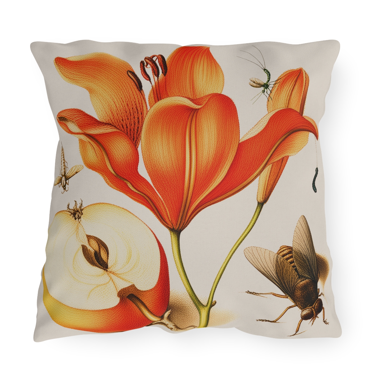 Georg Bocskay Orange Lily. Outdoor Pillow A4-29