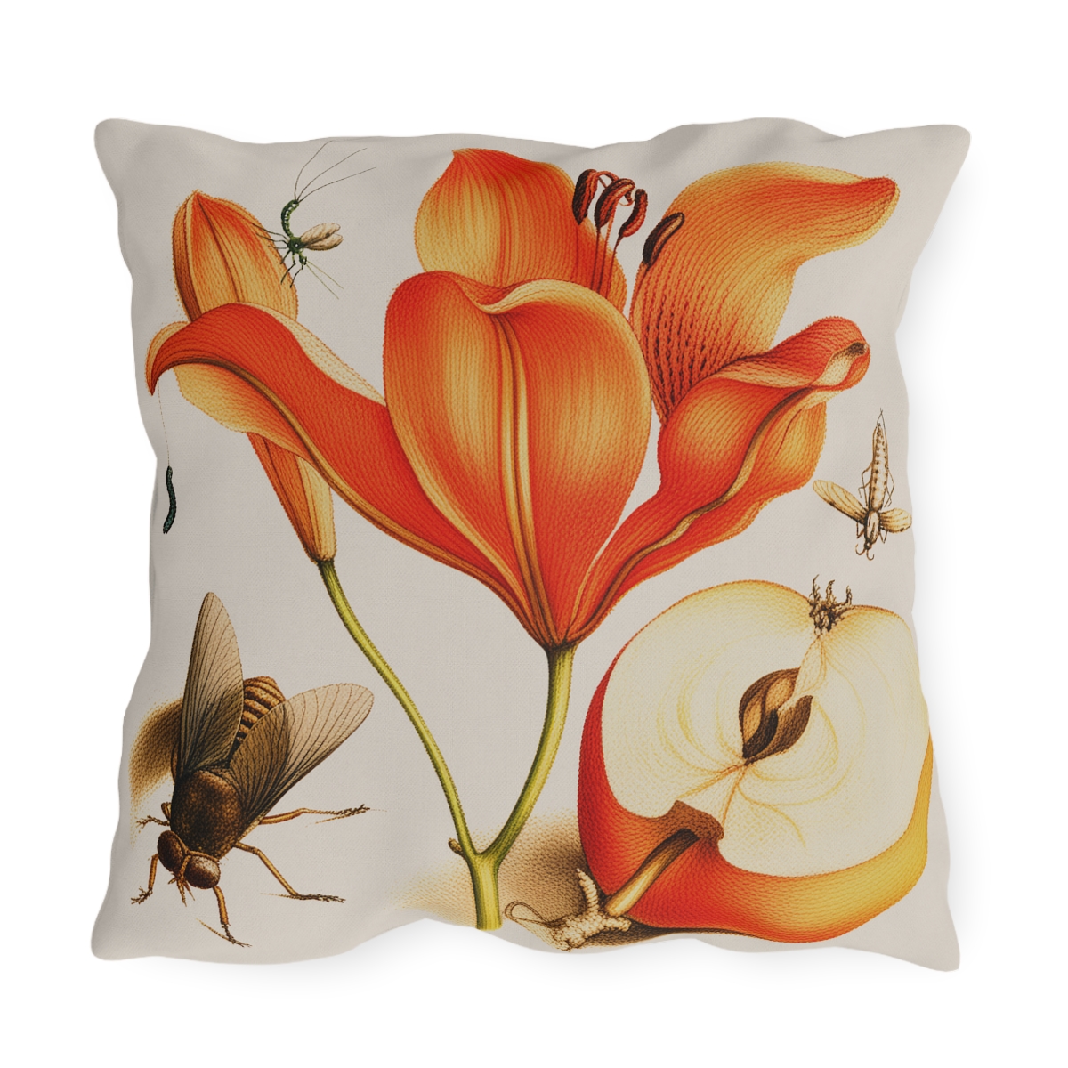 Georg Bocskay Orange Lily. Outdoor Pillow A4-29 - Image 2