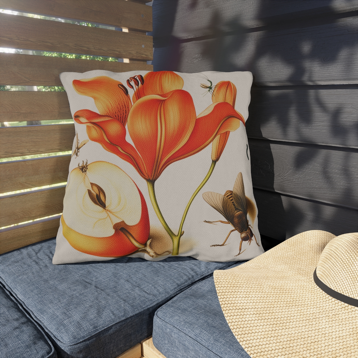 Georg Bocskay Orange Lily. Outdoor Pillow A4-29 - Image 3