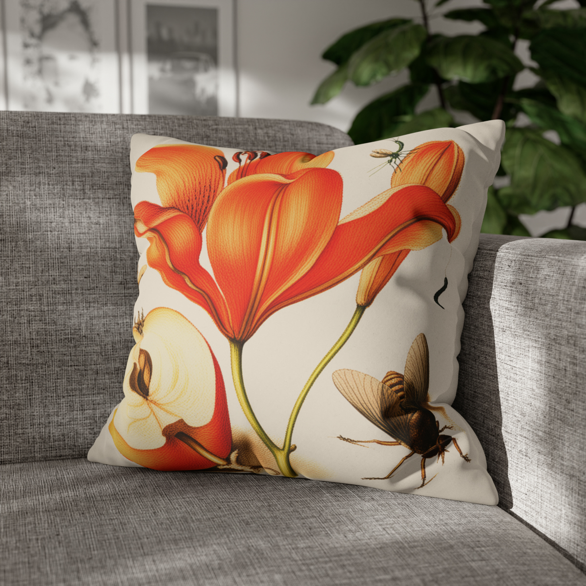 Georg Bocskay Orange Lily. Pillow Case A4-29 - Image 4