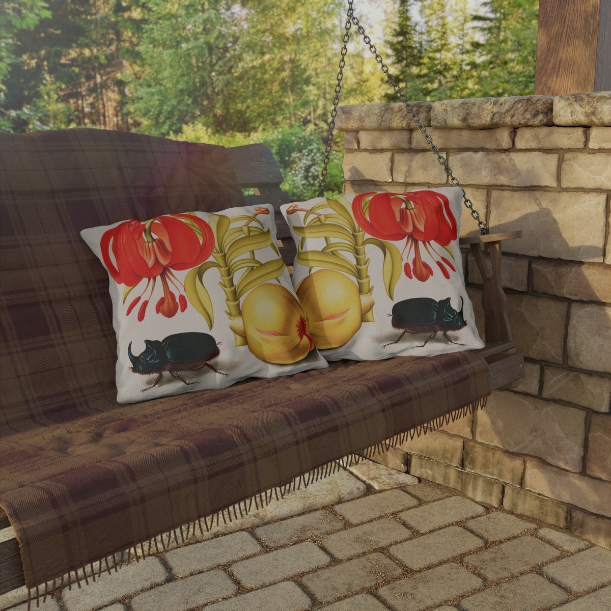 Georg Bocskay Pomegranate. Outdoor Pillow A4-16 - Image 4