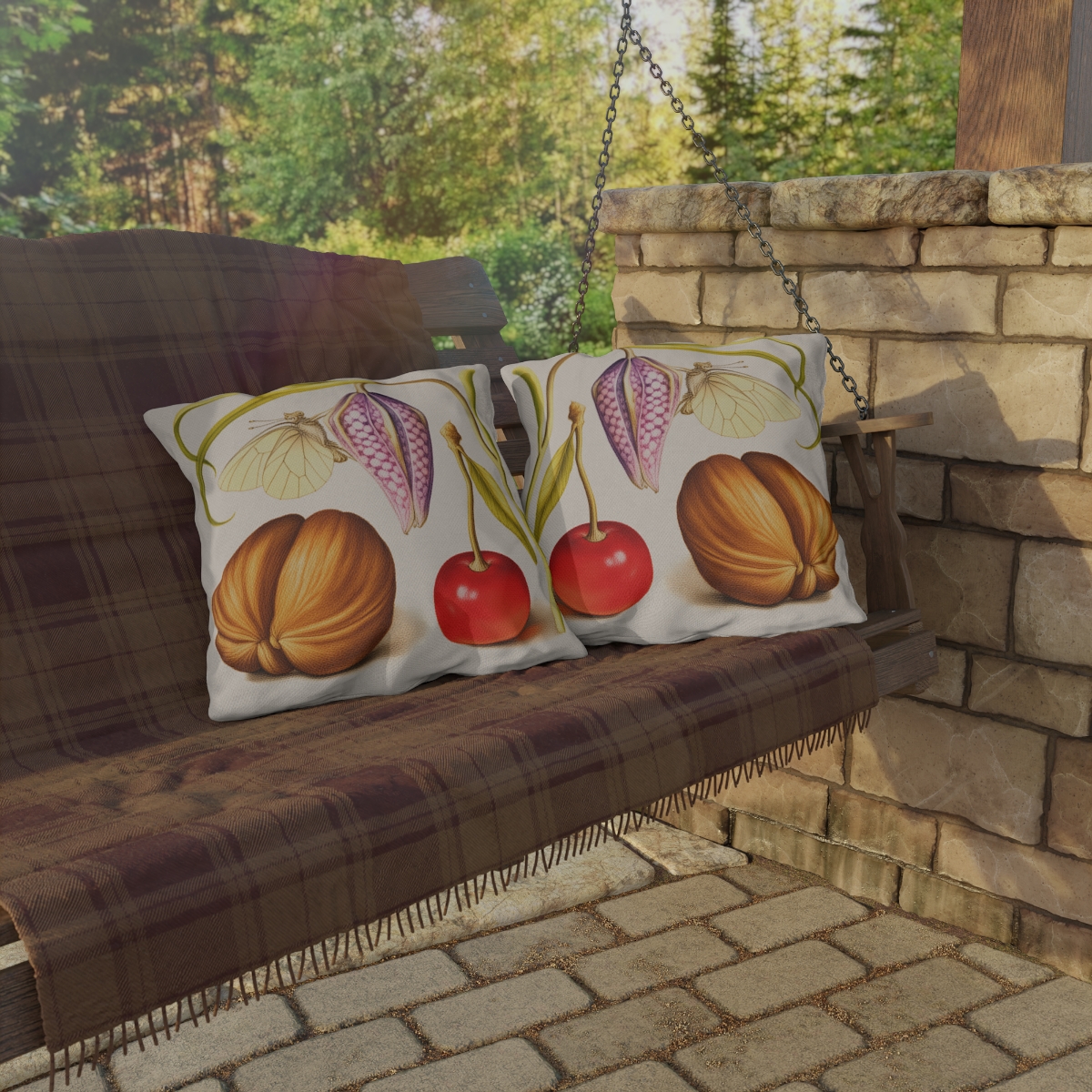 Georg Bocskay English Walnut & Sweet Cherry. Outdoor Pillow A4-11 - Image 4