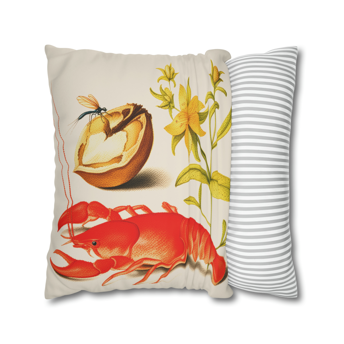 Georg Bocskay English Walnut & Crayfish. Pillow Case A4-19