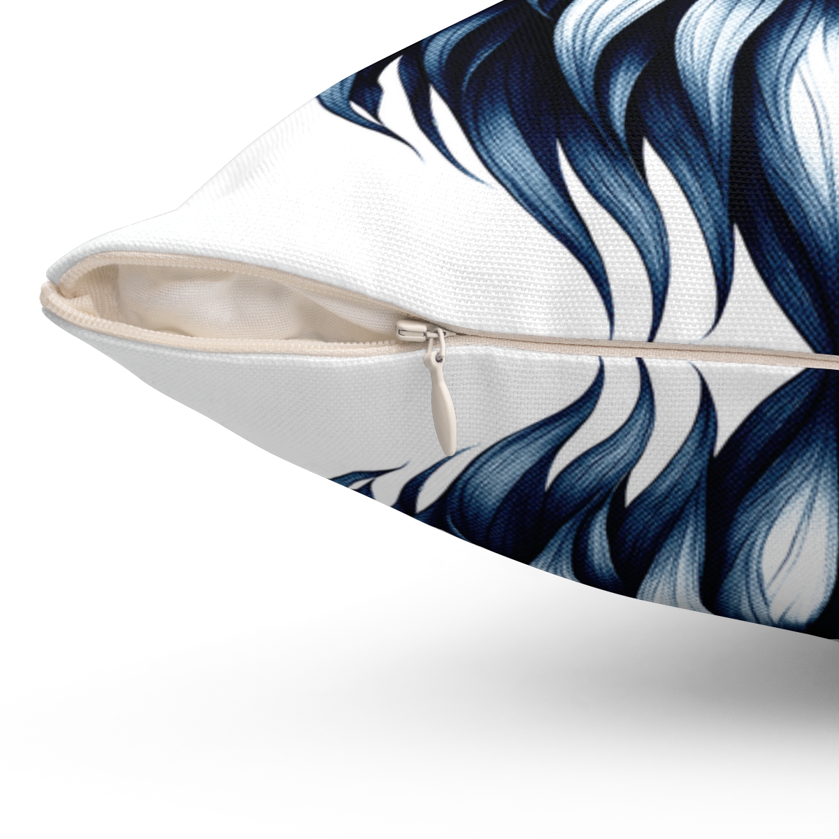 Lion Head in B&W Square Pillow, 74035-1b - Image 3