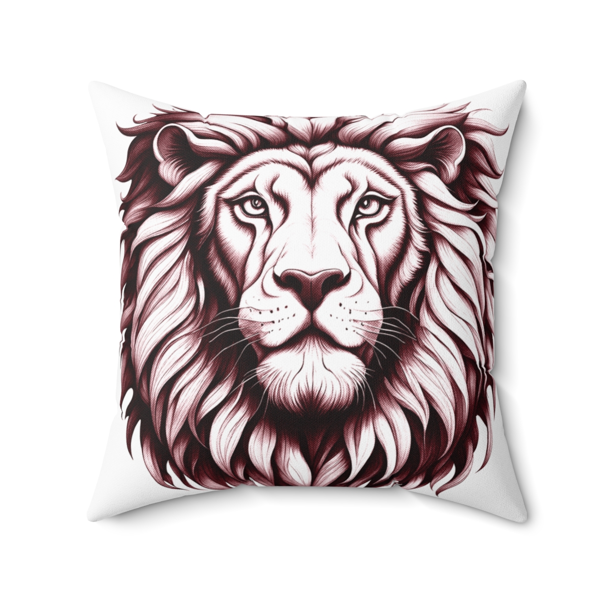 Lion Head Monochrome Square Pillow, 74035-1c - Image 2