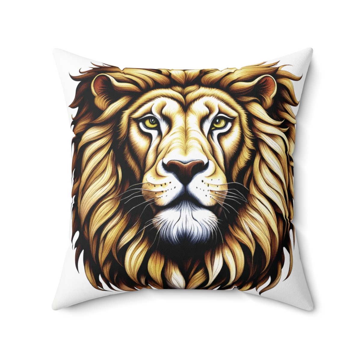 Lion Head Square Pillow, 74035-1a - Image 2