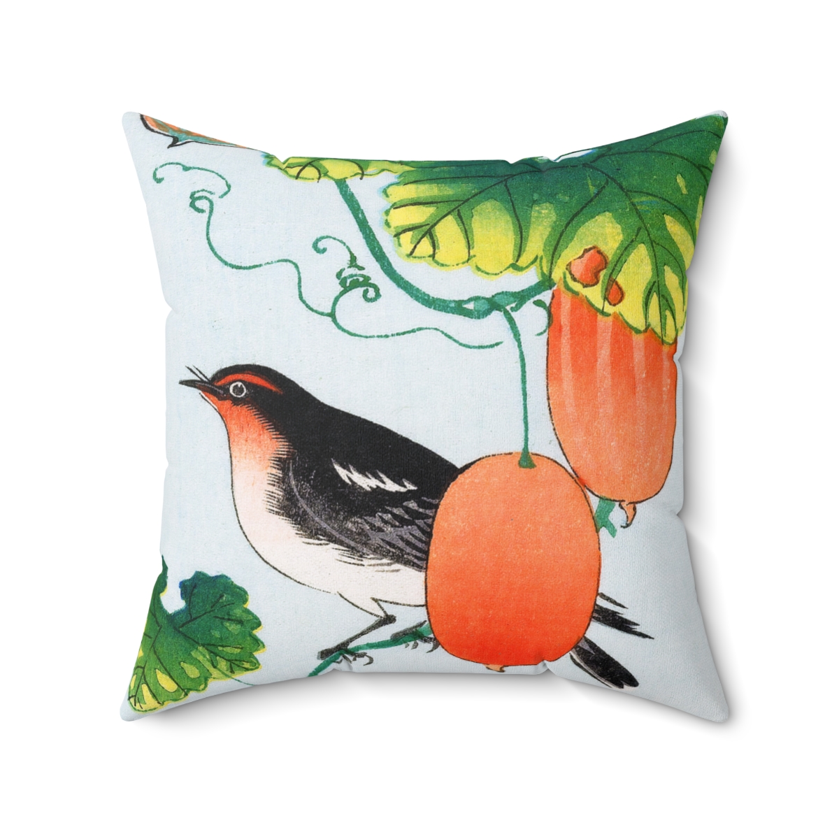 Ohara Koson Bird & Fruits. Square Pillow J12-83 - Image 2