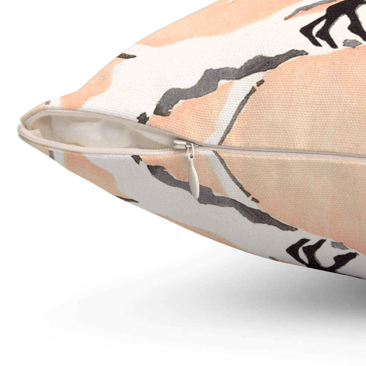 Ohara Koson Crow On Snowy Branch. Square Pillow J12-72 - Image 3