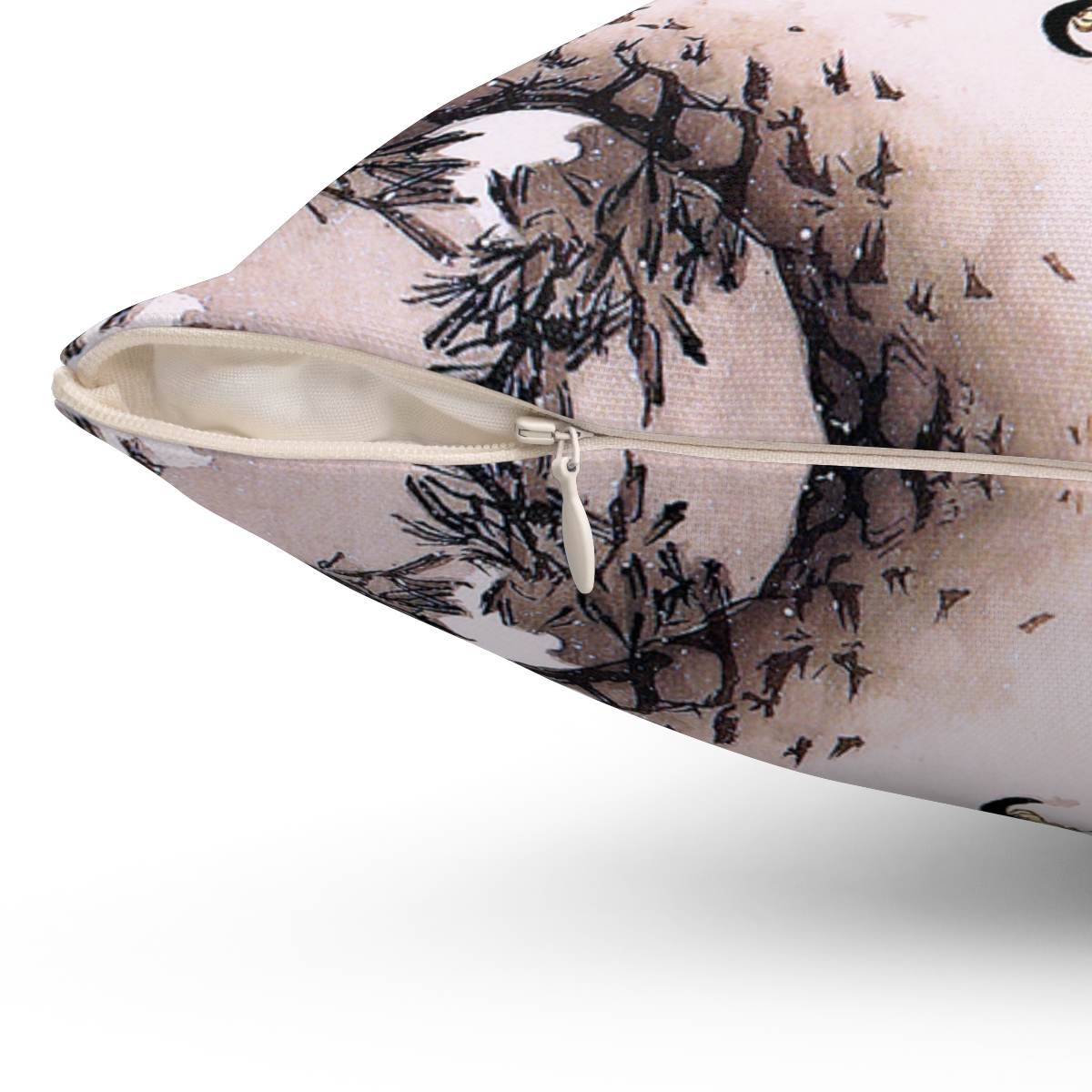 Ohara Koson Eagle on Snowy Pine. Square Pillow J12-38 - Image 3