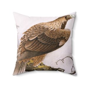 Ohara Koson Golden Eagle. Square Pillow J12-81