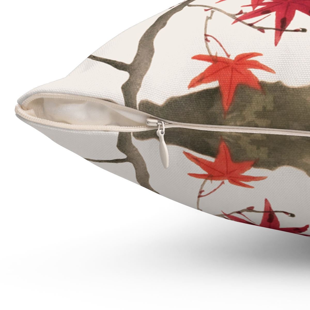 Ohara Koson Japanese Plague Bird On Maple Branch. Square Pillow J12-1 - Image 3