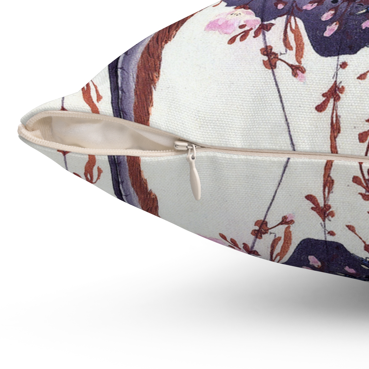 Ohara Koson Pheasant Pair On Branch. Square Pillow J12-32 - Image 4