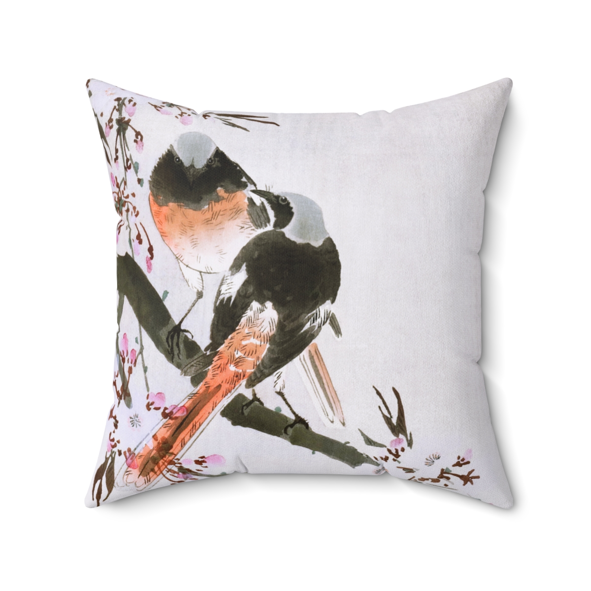 Ohara Koson Sable Red Tails. Square Pillow J12-16 - Image 2