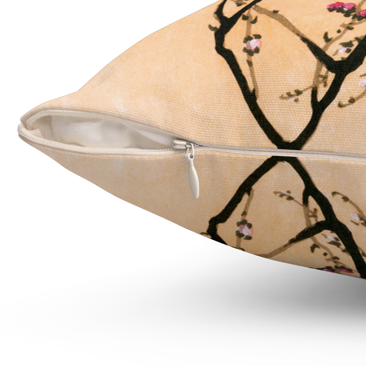 Ohara Koson Songbird On Blossom Branch. Square Pillow J12-15 - Image 3