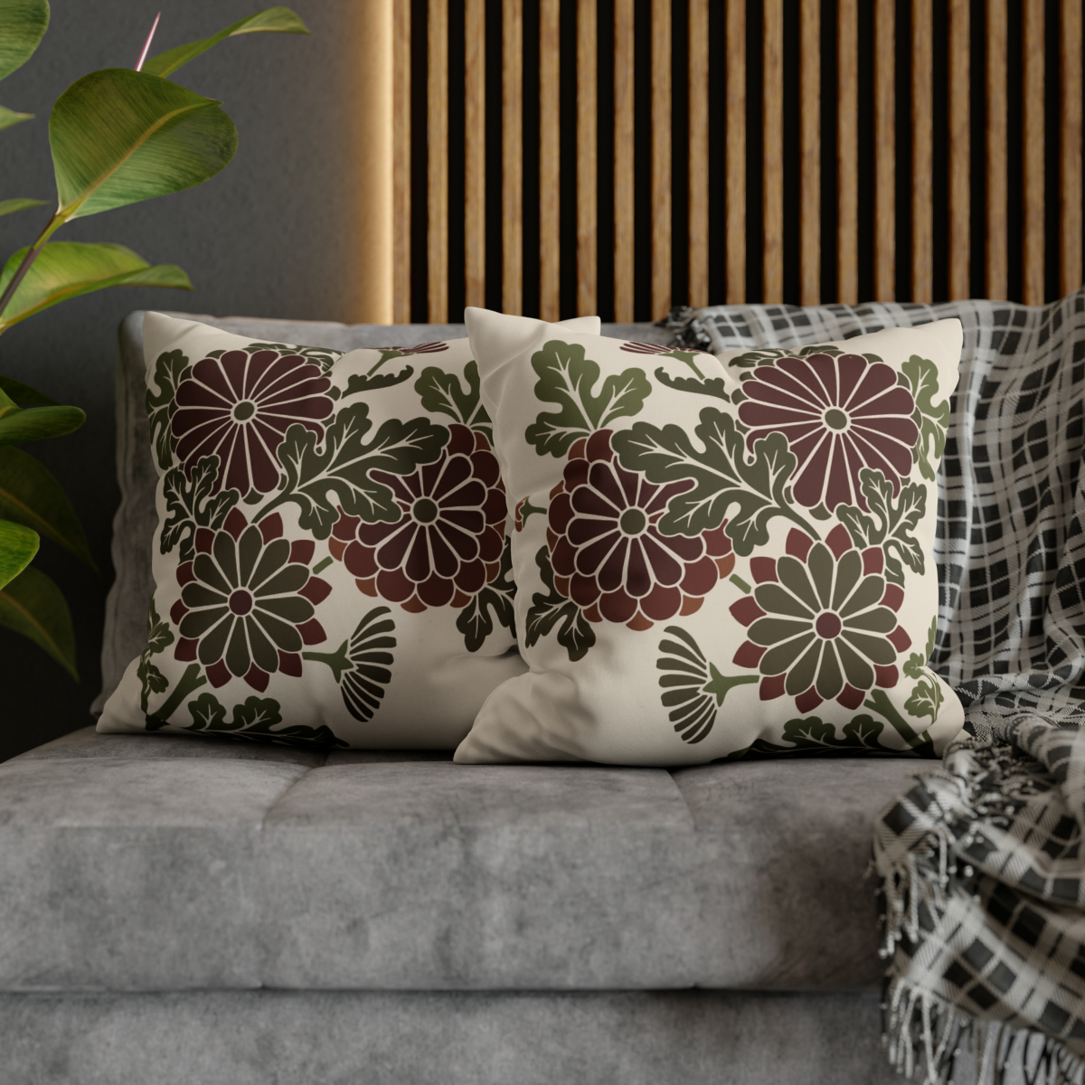 Retro Floral Pattern 4,  Pillow Case 74150-4a - Image 5