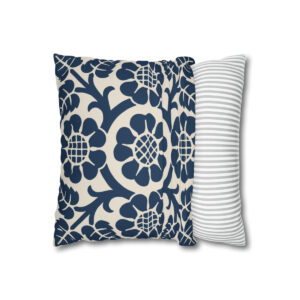 Blossoms & Leaves Pattern in Blue - Pillow Case