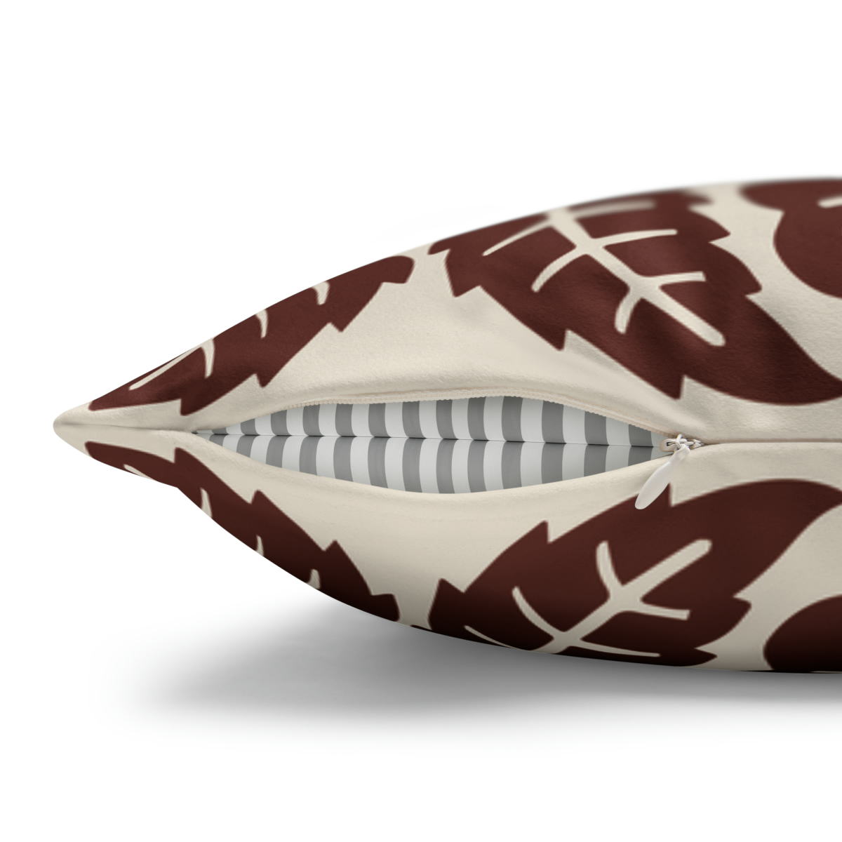 Blossoms & Leaves Pattern in Brown - Pillow Case - Image 3