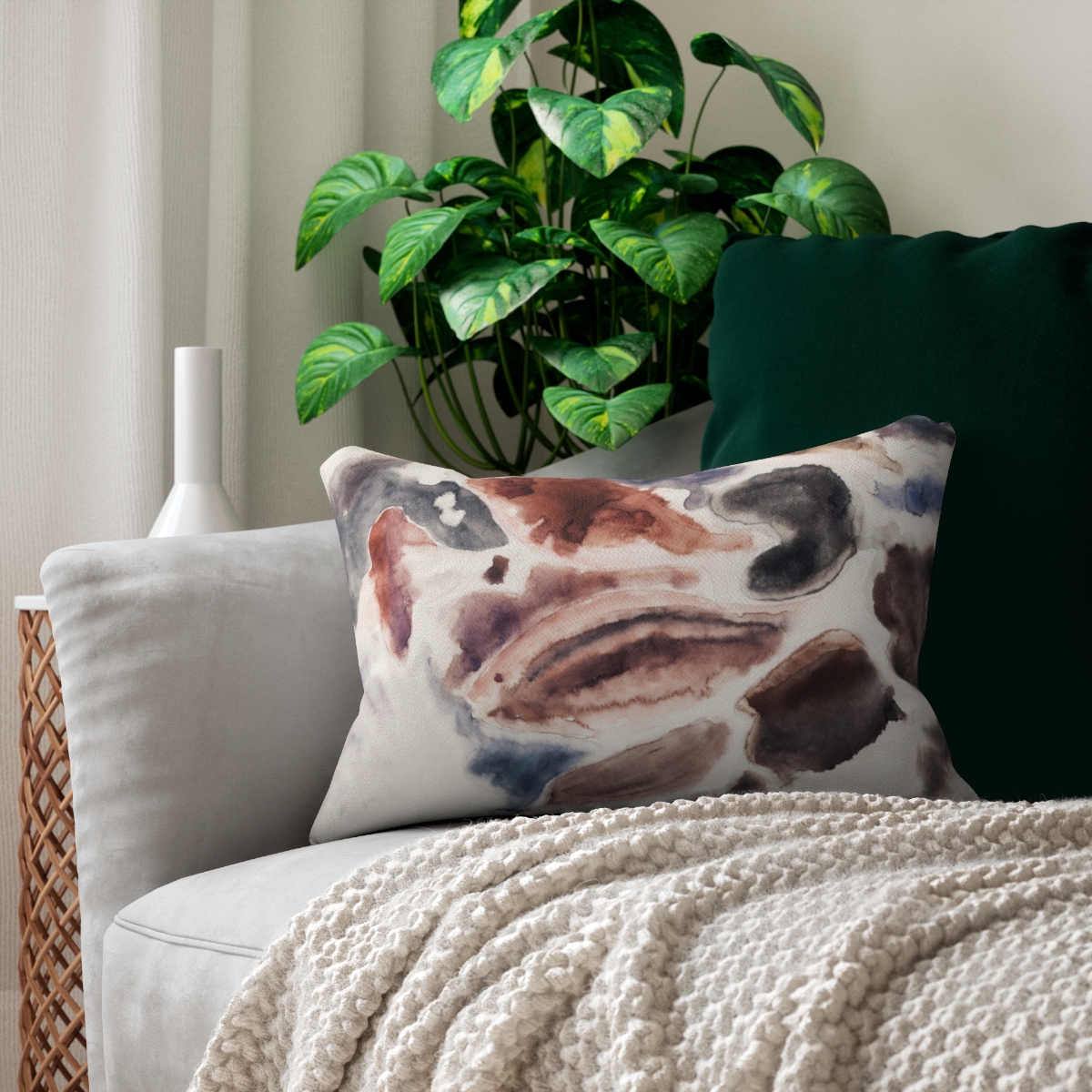 Brown Fish Lumbar Pillow  S3-4 - Image 5