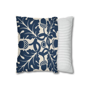 Flower & Foliage Pattern In Blue - Pillow Case