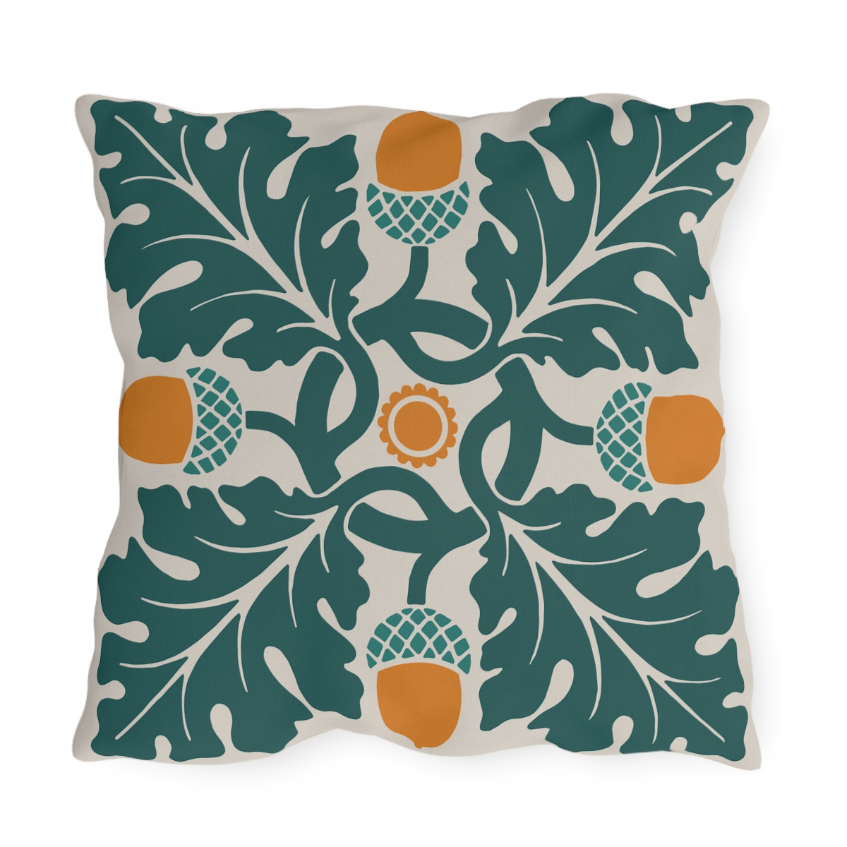 Flower and Foliage Pattern In Multicolor - Outdoor Pillow - Image 3