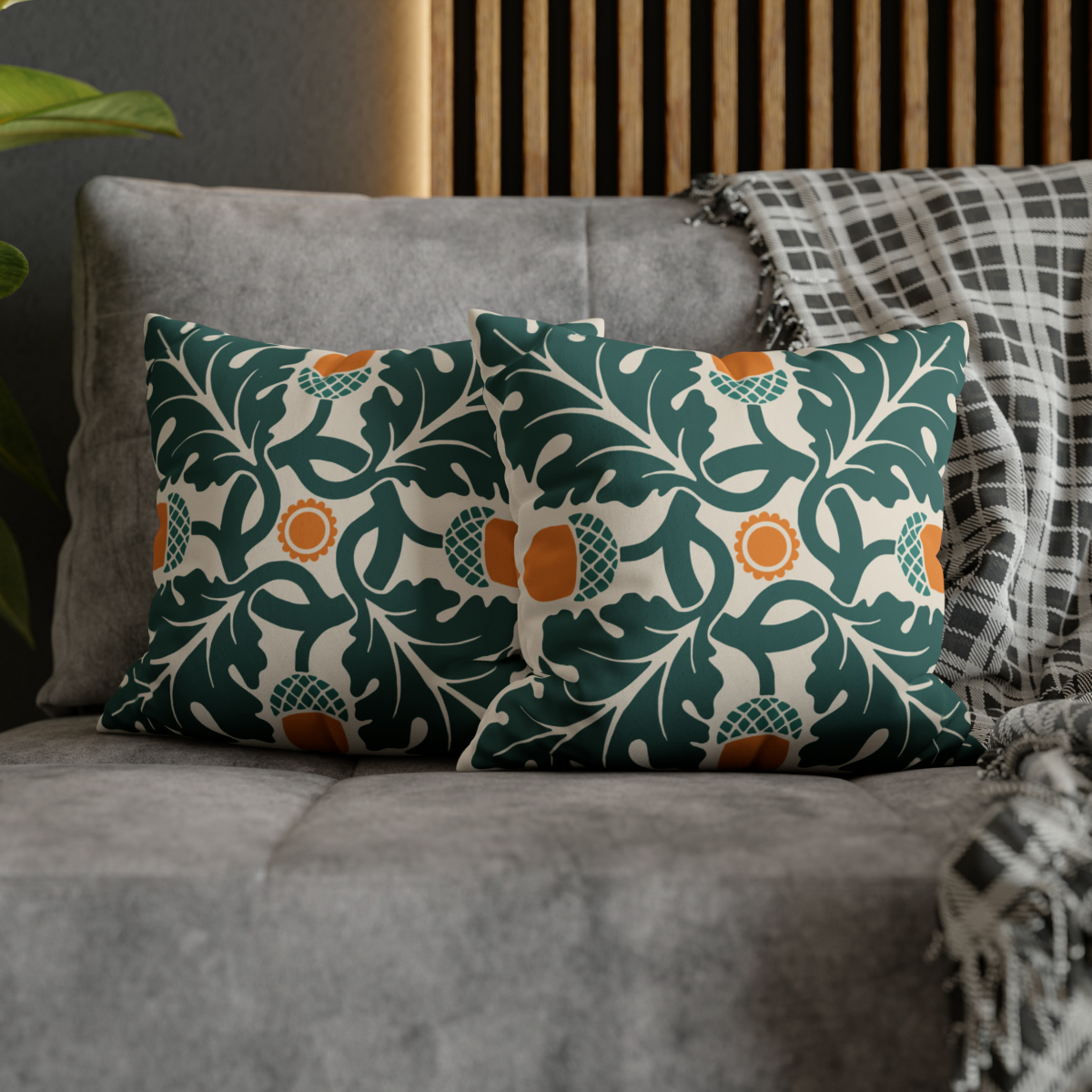 Flower & Foliage Pattern In Multicolor - Pillow Case - Image 5