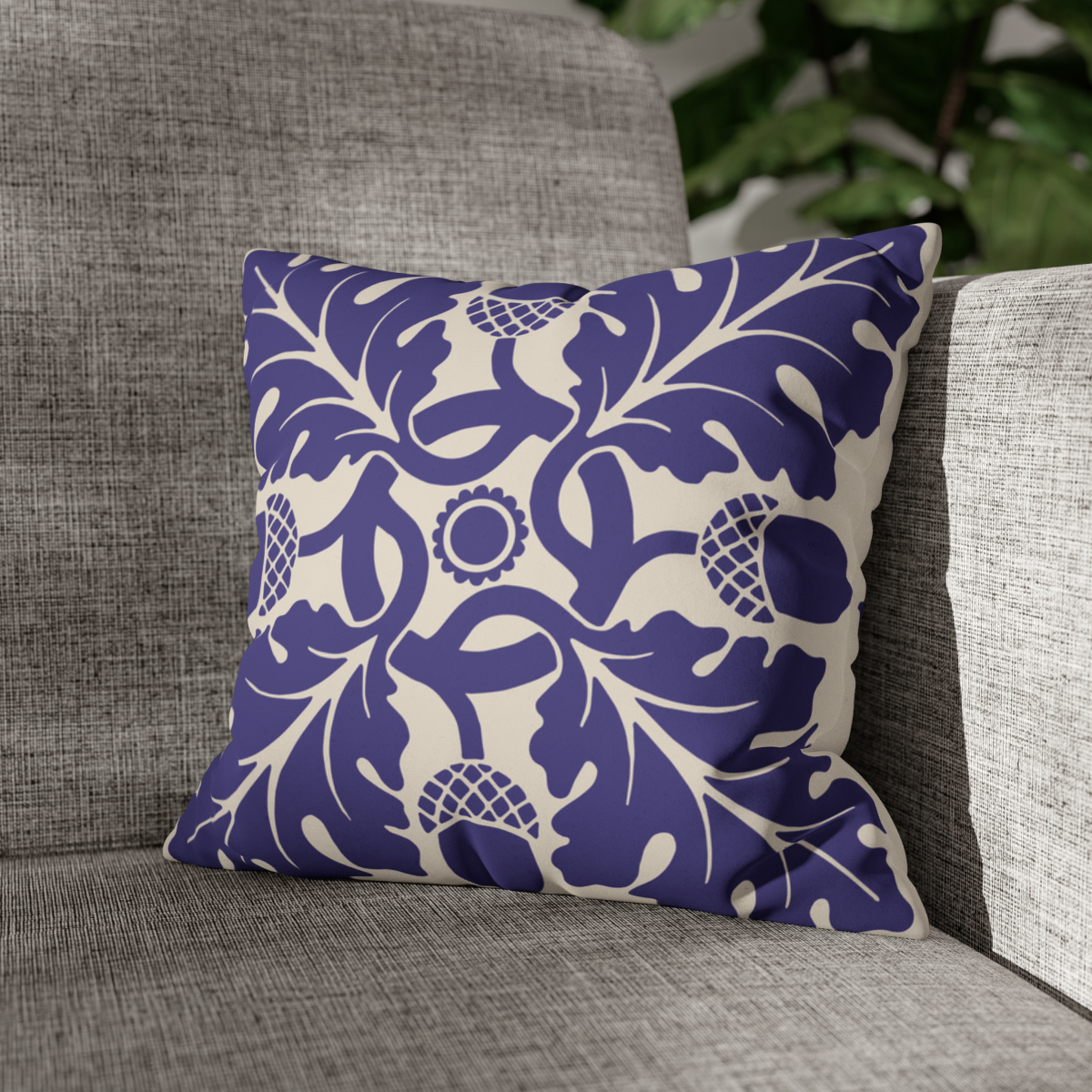 Flower & Foliage Pattern In Purple - Pillow Case - Image 4