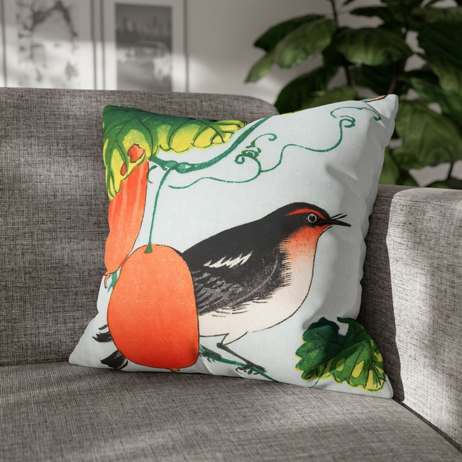 Ohara Koson Bird & Fruits - Pillow Case - Image 4