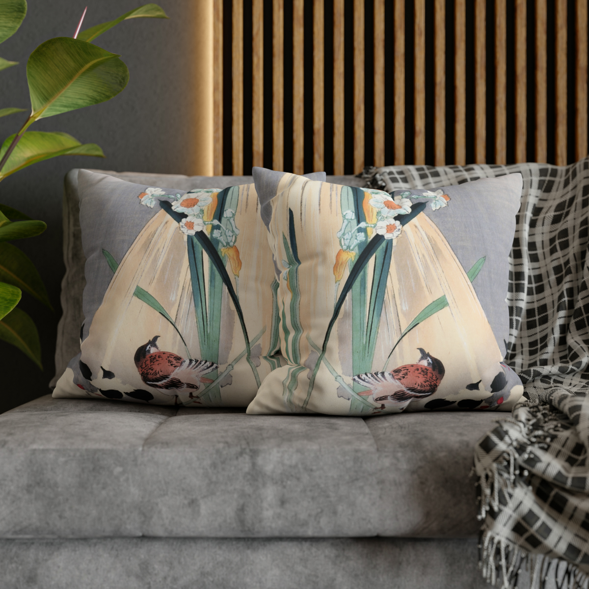 Ohara Koson Bird & Hay Bundle - Pillow Case - Image 5