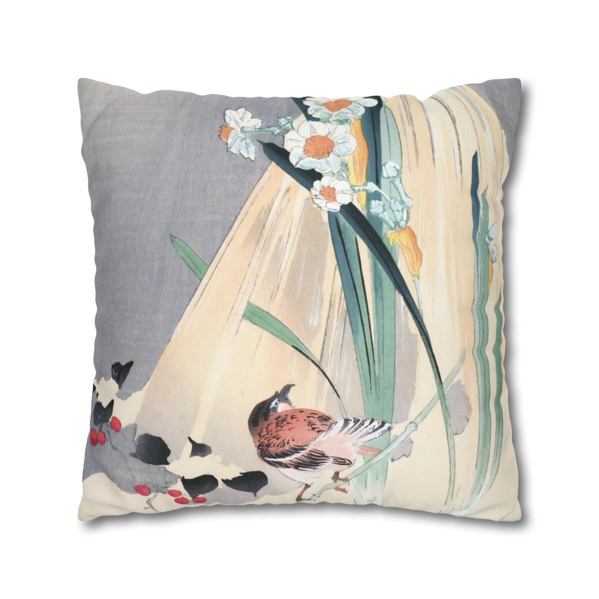 Ohara Koson Bird & Hay Bundle - Pillow Case - Image 2