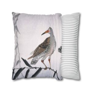 Ohara Koson Bird On Bamboo Branch - Pillow Case