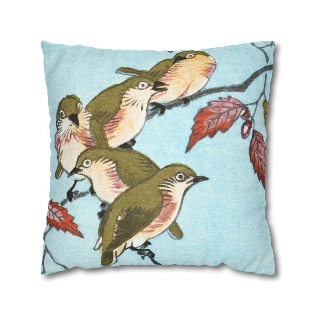 Ohara Koson Birds On Branch - Pillow Case - Image 2