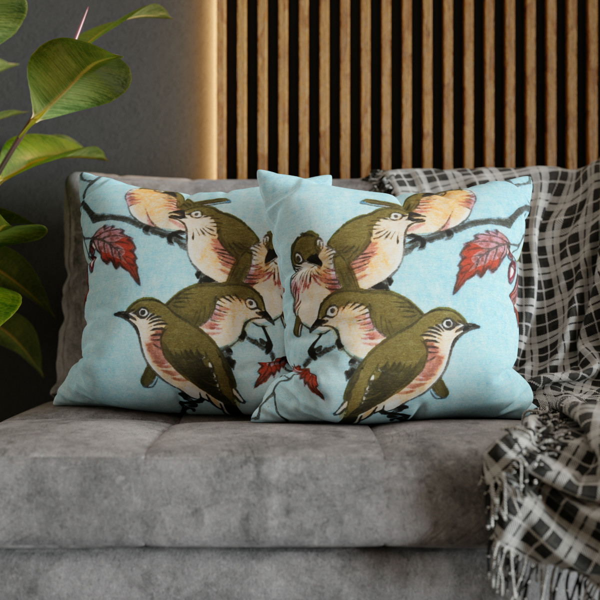 Ohara Koson Birds On Branch - Pillow Case - Image 5