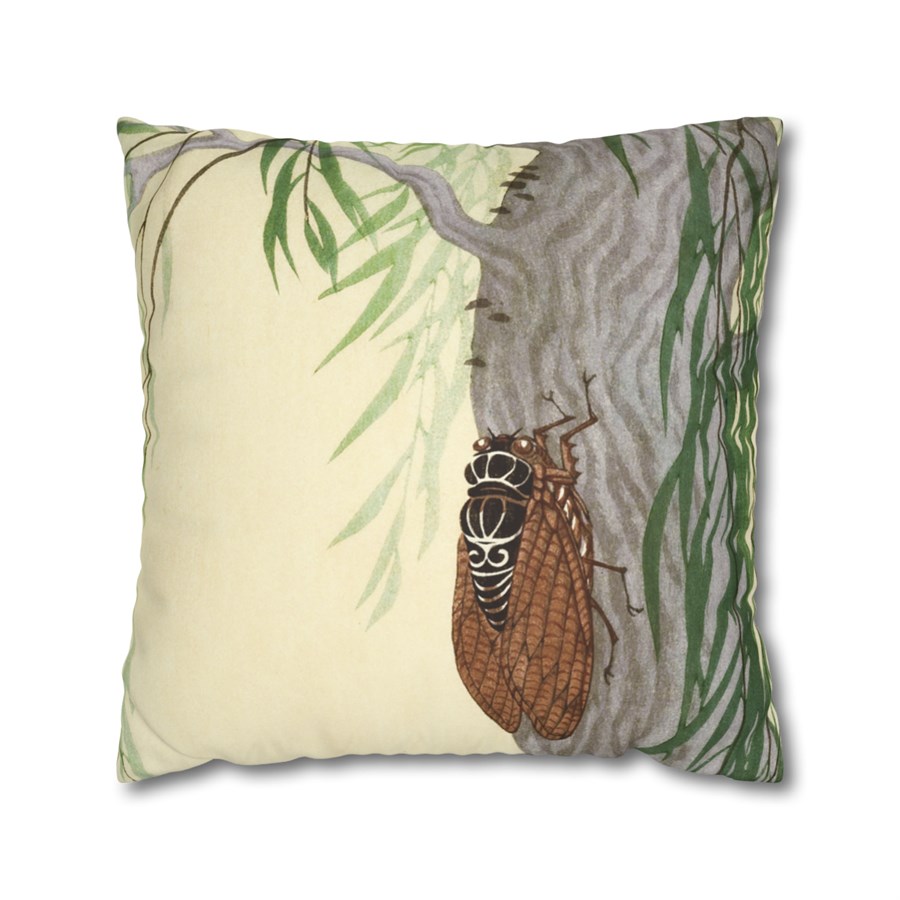 Ohara Koson Cicada On Tree - Pillow Case - Image 2