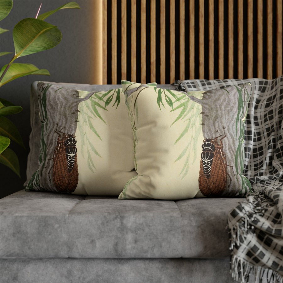 Ohara Koson Cicada On Tree - Pillow Case - Image 5