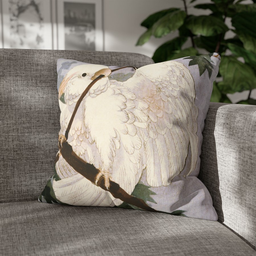 Ohara Koson Cockatoo On Branch - Pillow Case - Image 4