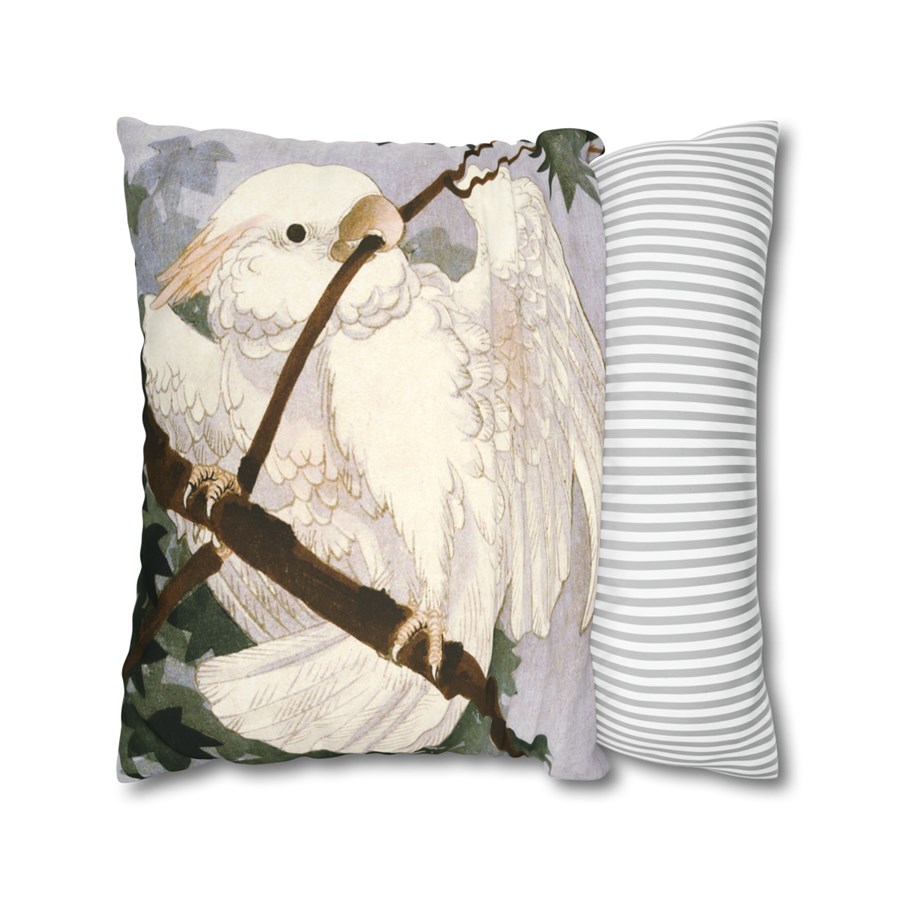 Ohara Koson Cockatoo On Branch - Pillow Case