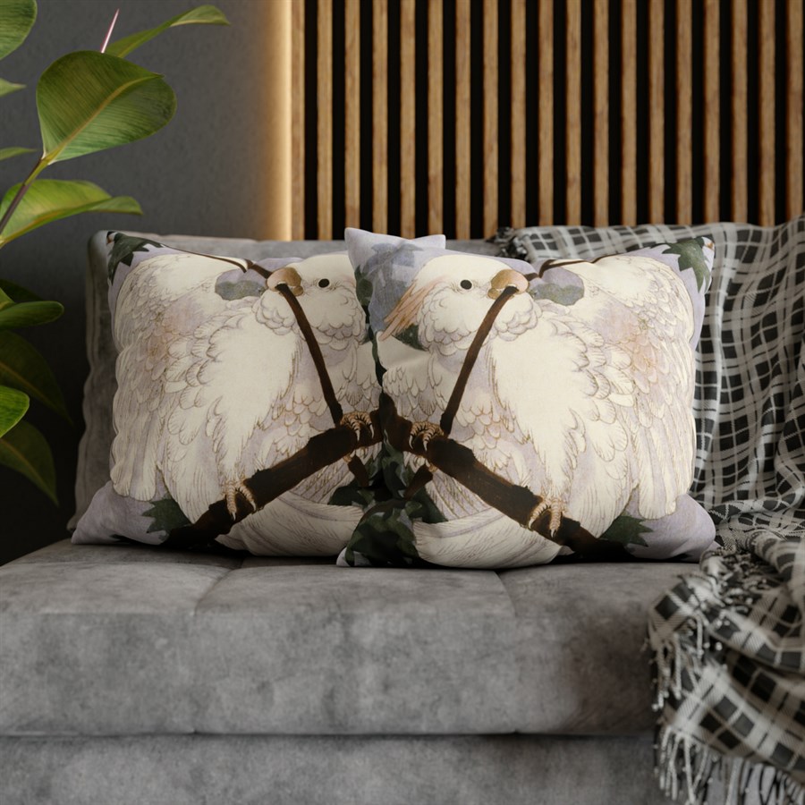 Ohara Koson Cockatoo On Branch - Pillow Case - Image 5