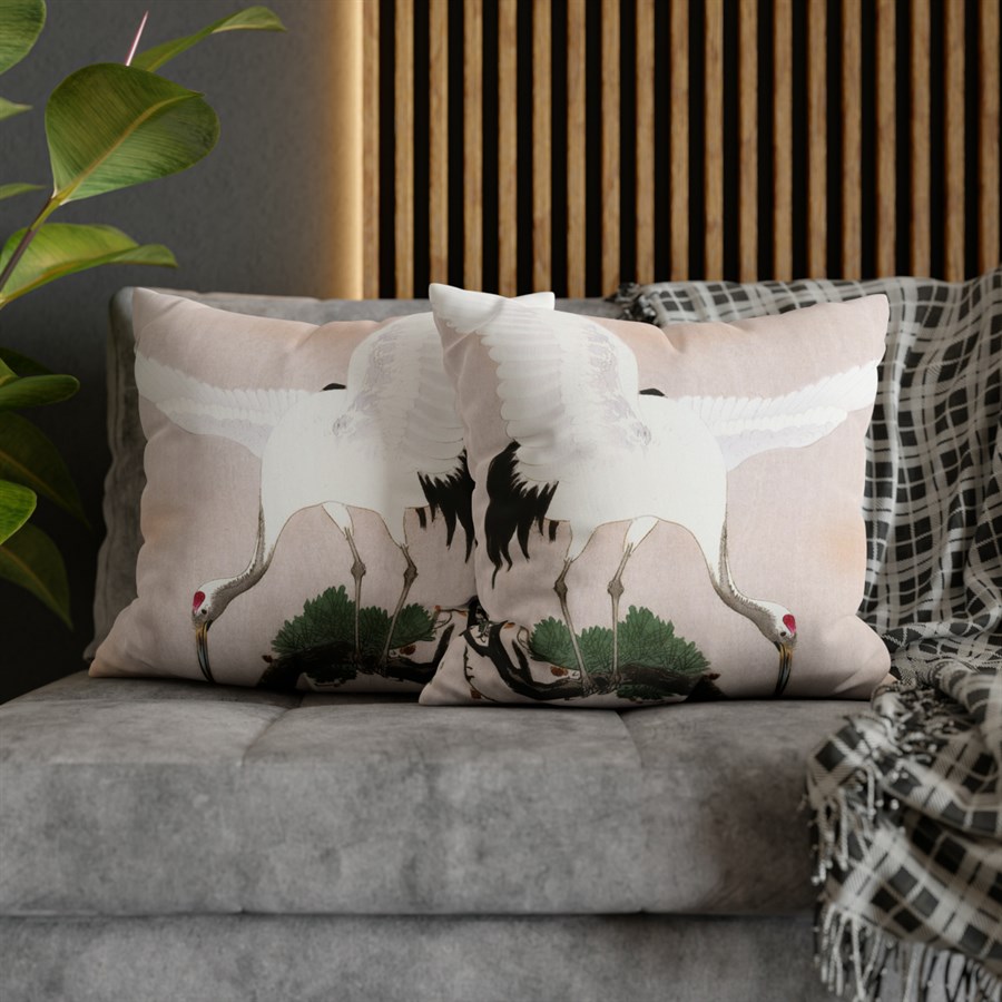 Ohara Koson Crane Nest & Pine Tree - Pillow Case - Image 5