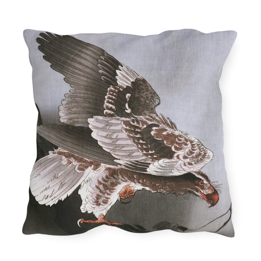 Ohara Koson Eagle Preying. Outdoor Pillow J12-8 - Image 2