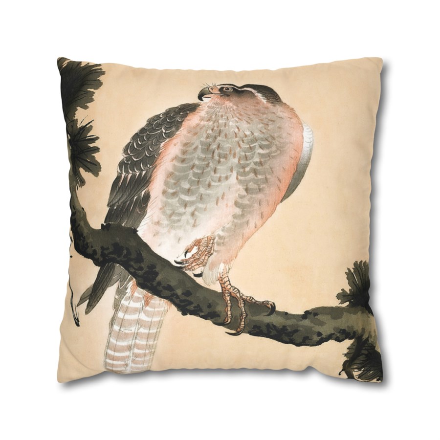 Ohara Koson Falcon On Branch - Pillow Case - Image 2
